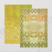 Festive Golden Blank Kaart Abstract Keltisch desig (Voorkant / Achterkant)