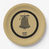 Festive Golden Holiday Fun Papieren Bordje (Voorkant)