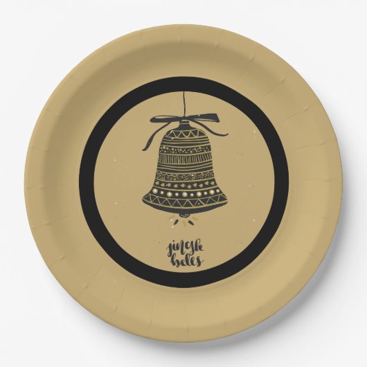 Festive Golden Holiday Fun Papieren Bordje (Voorkant)