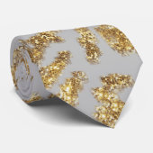 Festive Golden kerstboom-Stropdas Stropdas (Opgerold)