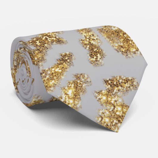 Festive Golden kerstboom-Stropdas Stropdas (Opgerold)