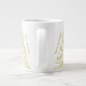 Festive Golden Merry-kerstboomspecialiteit Grote Koffiekop (Achterkant)