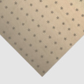 Festive Golden Metallic Snowflake kerst Tissuepapier (Detail)