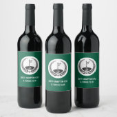 Festive Golf Club Sparkling Wine Gift Label Wijn Etiket (Flessen)