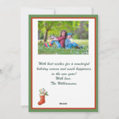 * Festive Golf Theme Two Photo Christmas Feestdagenkaart (Achterkant)