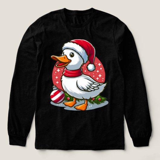 Festive Goose Christmas – Funny Holiday Gag Gift  Tri-Blend Shirt (Voorkant)