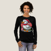 Festive Goose Christmas – Funny Holiday Gag Gift  Tri-Blend Shirt (Voorkant)
