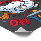 Festive Goose On Loose Christmas Cute Holiday Wint Poster (Hoek)