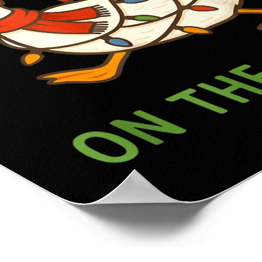 Festive Goose On The Loose Christmas, Funny Christ Poster (Hoek)