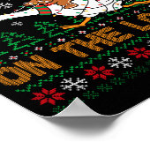 Festive Goose On The Loose Funny Gingerbread Ugly  Poster (Hoek)