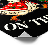 Festive Goose On The Loose Funny Goosemas Christma Poster (Hoek)