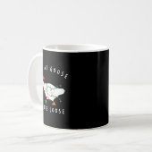 Festive Goose On The Loose Funny Silly Goose Retro Koffiemok (Voorkant links)