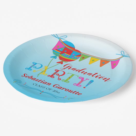 Festive Graduation Party Papieren Bordje (Gekanteld)