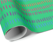 Festive Green and Dash Print 6 ft Roll, Matte Cadeaupapier (Rol Hoek)