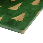 Festive Green and Gold Foil Winter Kerstboom Snijplank (Hoek)