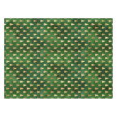 Festive Green and Gold Foil Winter Kerstboom Tafelkleed (Voorkant (Horizontaal))