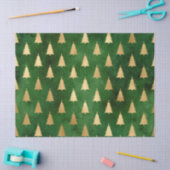 Festive Green and Gold Foil Winter Kerstboom Tissuepapier (Craft)