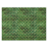 Festive Green and Gold Foil Winter Snowflakes Tafelkleed (Voorkant (Horizontaal))