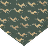 Festive Green and Gold Reindeer Table Runner Lange Tafelloper (Hoek)