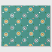 Festive Green and Oranje Polka Dot Cadeaupapier (Vlak)