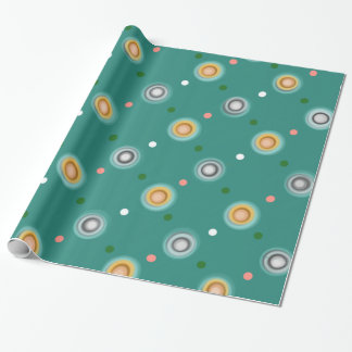 Festive Green and Oranje Polka Dot Cadeaupapier