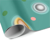 Festive Green and Oranje Polka Dot Cadeaupapier (Rol Hoek)