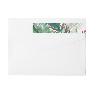 Festive Green and Red Holiday Return Address