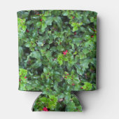 Festive Green and Red Holly berry Holiday Can Cool Blikjeskoeler (Achterkant)