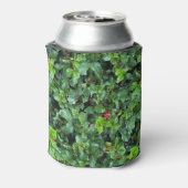 Festive Green and Red Holly berry Holiday Can Cool Blikjeskoeler (Blikje Achterkant)