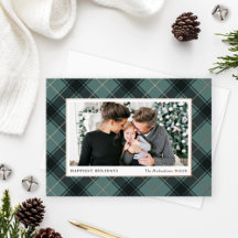Festive Green and Roos Gold Tartan Pset Photo