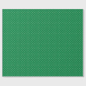 Festive Green and White Stars Pattern Cadeaupapier (Vlak)