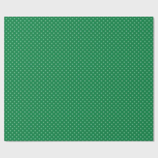 Festive Green and White Stars Pattern Cadeaupapier (Vlak)