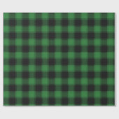 Festive Green & Black Checkered Pset Cadeaupapier (Vlak)