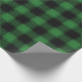 Festive Green & Black Checkered Pset Cadeaupapier (Hoek)