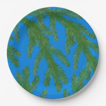 Festive Green fir-boomvertakkingen en twigs Blue