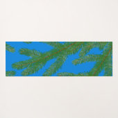 Festive Green fir-boomvertakkingen en twigs Blue Yogamat (Achterkant (horizontaal))