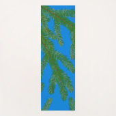 Festive Green fir-boomvertakkingen en twigs Blue Yogamat (Voorkant)