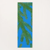 Festive Green fir-boomvertakkingen en twigs Blue Yogamat (Achterkant)