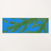 Festive Green fir-boomvertakkingen en twigs Blue Yogamat (Voorkant (horizontaal))