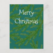 Festive Green Fir Tree Branches kerst Briefkaart (Voorkant)