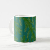 Festive Green Fir Tree Branches Koffiemok (Voorkant links)