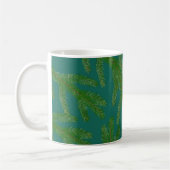Festive Green Fir Tree Branches Koffiemok (Links)