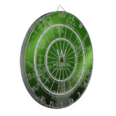 Festive Green Folie Snowflakes Monogram Naam Dartbord (Voorkant Links)