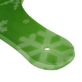 Festive Green Folie Snowflakes Monogram Naam Snijplank (Hoek)