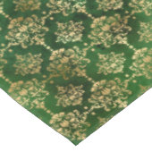 Festive Green & Gold Foil Winter KerstDamask Tafelkleed (Gekanteld)