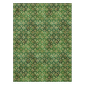 Festive Green & Gold Foil Winter KerstDamask Tafelkleed (Voorkant)