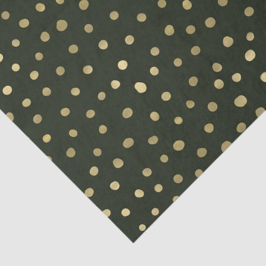 Festive Green & Gold Snow Holiday Party Tissuepapier (Detail)