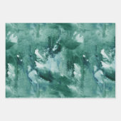 Festive Green Gold-Waterverf set van 3 Inpakpapier Vel (Voorkant 3)
