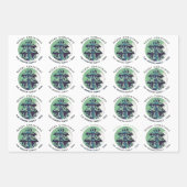 Festive Green kerstboomfamilie Feestdagen Inpakpapier Vel (Voorkant)