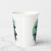 Festive Green kerstboomfamilie Feestdagen Papieren Bekers (Links)